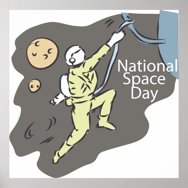 Poster Sinal do Dia Espacial Nacional (Frente)