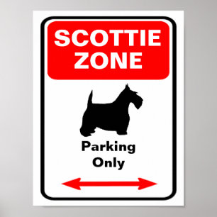 Póster Sinal do estacionamento da zona do Scottie