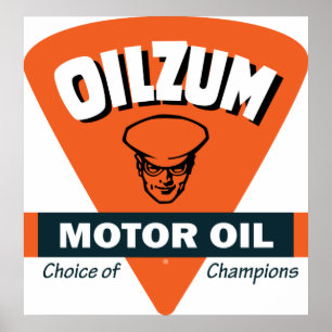 Poster Sinal do óleo de motor de Oilzum do vintage