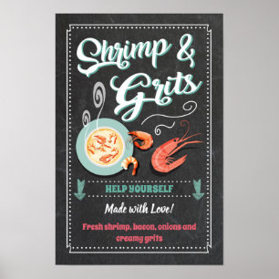 Poster Sinal do Partido Shrimp e Grits