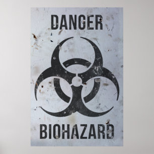 Póster Sinal do perigo do Biohazard
