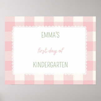 Poster sinal do primeiro dia da escola