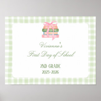 Poster Sinal do primeiro dia da escola