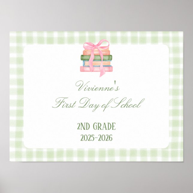 Poster Sinal do primeiro dia da escola (Frente)