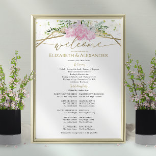 Poster Sinal do Programa de Cerimônia de Casamento da pri