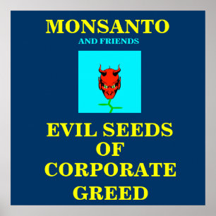 PÓSTER SINAL DO PROTESTO DO CARTAZ DE GMO