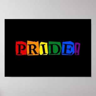 Poster Sinal do texto do orgulho de LGBT