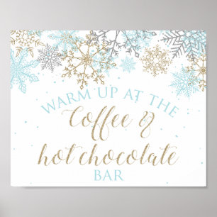 Poster Sinal do Winter Onederland Café e Barra de Chocola