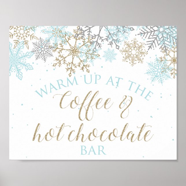 Poster Sinal do Winter Onederland Café e Barra de Chocola (Frente)
