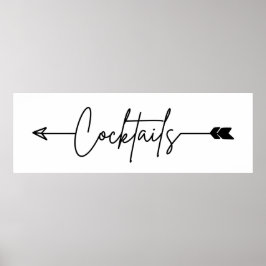 Poster Sinal dos coquetéis direção Sinal de casamento