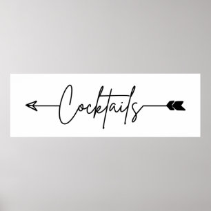 Poster Sinal dos coquetéis direção Sinal de casamento