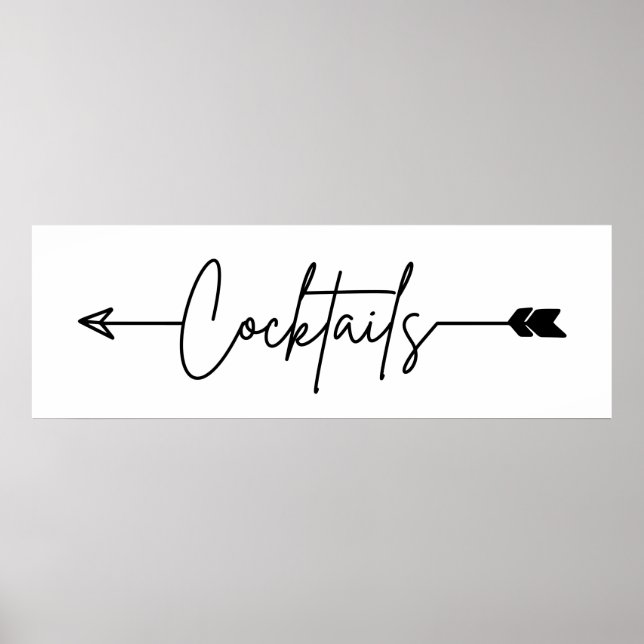 Poster Sinal dos coquetéis direção Sinal de casamento (Frente)