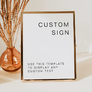 Poster Sinal editável minimalista minimalista moderno do 