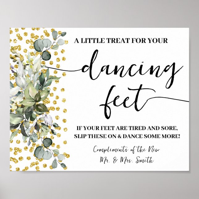 Poster Sinal Eucalyptus de Chinelos Dançantes (Frente)