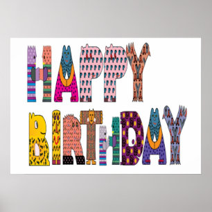 POSTER SINAL "FELIZ ANIVERSÁRIO"