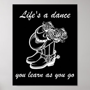 Poster Sinal Gráfico Engraçado Vive Uma Dança Que Aprende