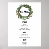 sinal grande MENU do bar | Rua de inverno