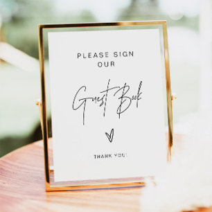 Poster Sinal HARLOW Edgy Modern Minimalist Cards & Gifts