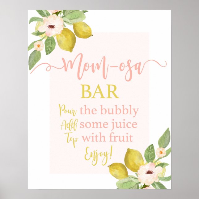 Poster Sinal Lemons Momosa (Frente)