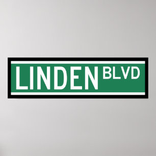 Poster Sinal Linden Boulevard