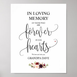 Poster Sinal Memorial v10 para sempre em nossos corações