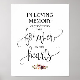 Poster Sinal Memorial v13 para sempre em nossos corações