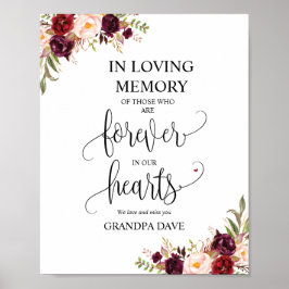 Poster Sinal Memorial v4 para sempre em nossos corações