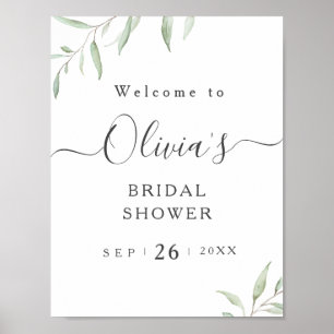 Poster Sinal mínimo de boas-vindas ao chá de panela verde