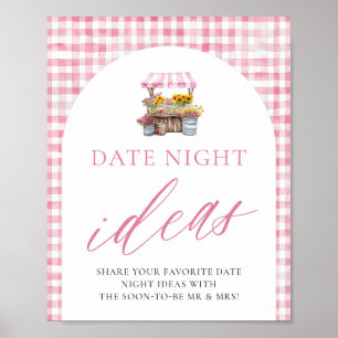 Poster Sinal Noturno De Ideias, Cor-De-Rosa,