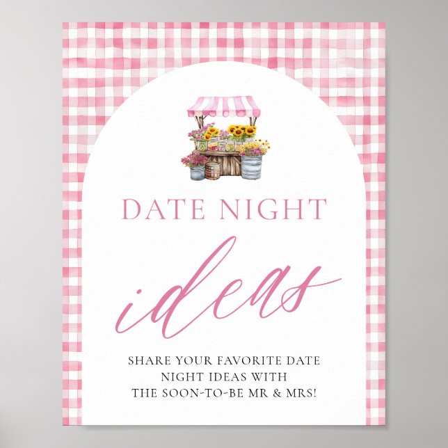 Poster Sinal Noturno De Ideias, Cor-De-Rosa, (Frente)