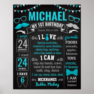 Poster Sinal pequeno do Sr. Onederful Aniversário do
