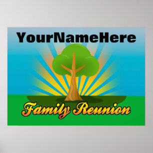 Póster Sinal personalizado da reunião de família