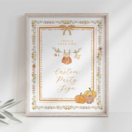 Poster Sinal Personalizado de Chuveiro de Bebê Elegante L