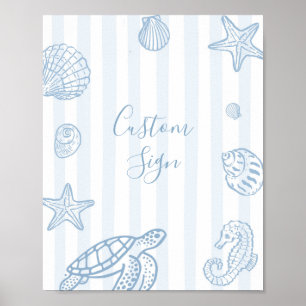 Poster Sinal Personalizado de Chuveiro de Bebê Sea You So