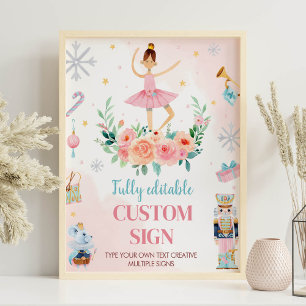 Poster Sinal Personalizado de Festa de aniversário do Nut