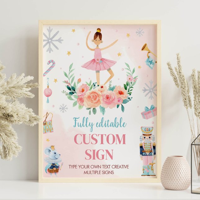 Poster Sinal Personalizado de Festa de aniversário do Nut (Criador carregado)