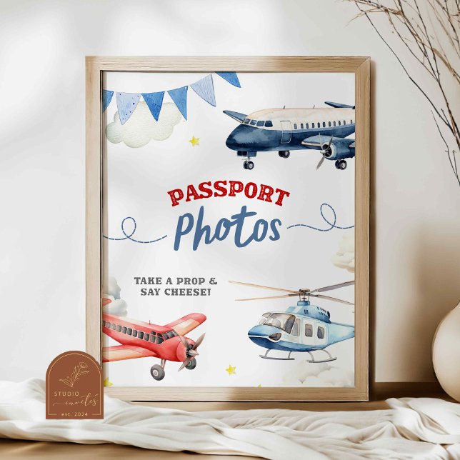 Poster Sinal Personalizado de Foto de Passaporte de Anive (Criador carregado)