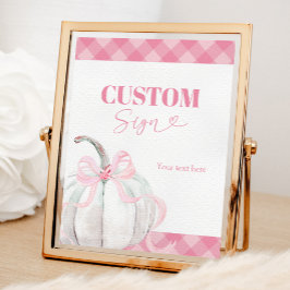 Poster Sinal Personalizado de primeiro aniversario Pumpki