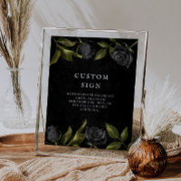 Sinal Personalizado do Chá de panela Flor Gótico