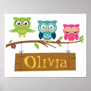 Póster Sinal personalizado para crianças