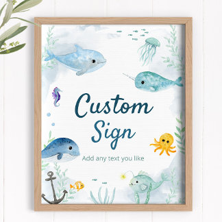 Poster Sinal personalizado para o partido submarino