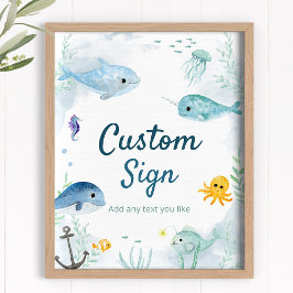 Poster Sinal personalizado para o partido submarino