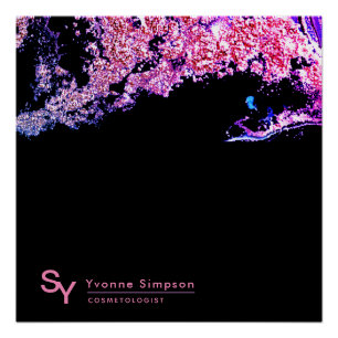 Póster SINAL POSTER personalizado cor-de-rosa preto roxo