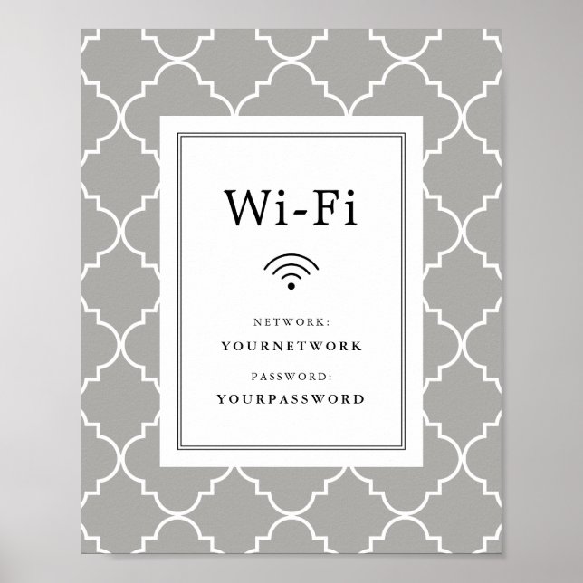 Póster Sinal Quatrefoil Wifi (Frente)