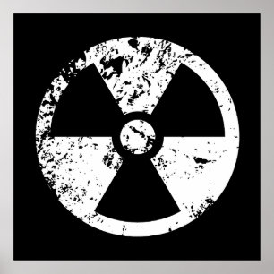 Poster Sinal radioativo nuclear