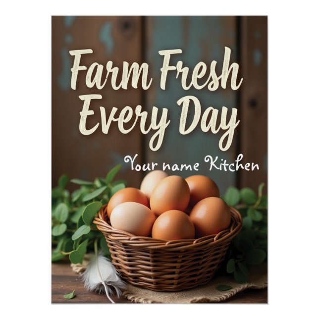 Póster Sinal Russo de Ovos Personalizado (Frente)