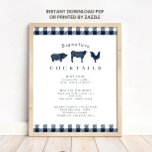 Poster Sinal Rustic Blue Xadrez Signature Wedktail Sinal<br><div class="desc">Sinal Rustic Blue Xadrez Signature Wedktail Sinal</div>
