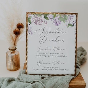 Poster Sinal Rustic Lilac Signature Beduz