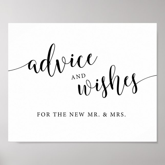 Poster Sinal Rustic Wedch Advice and Wish Sign (Frente)