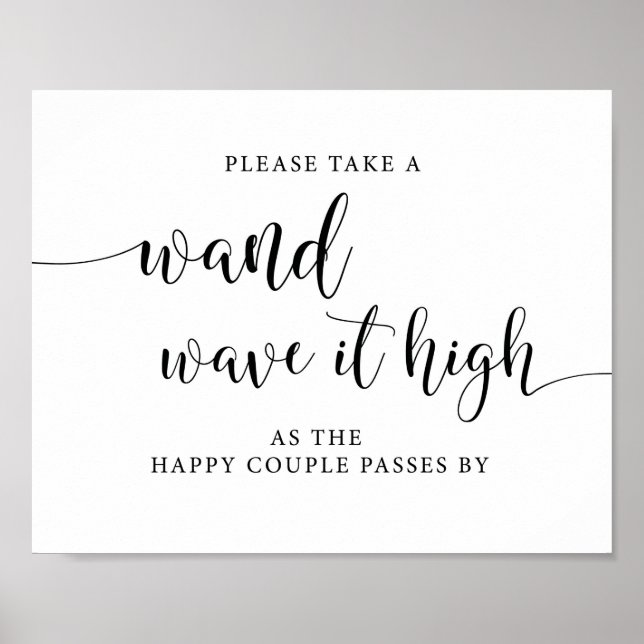 Poster Sinal Rustic Wedding Wand Send Off (Frente)